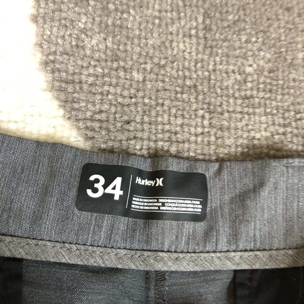 Hurley Shorts Mens Size 34 Nike Dri Fit Grey Board